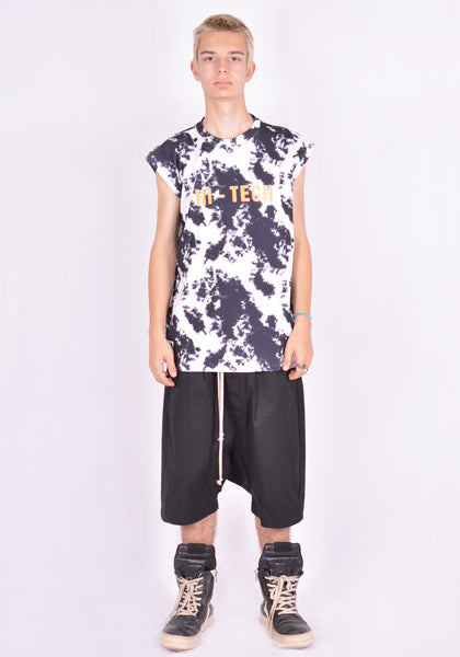 GUACAMOLE 20-2001-TDB RASH GUARD/TANKTOP TIE DYE BLACK/WHITE | DOSHABURI Online Shop