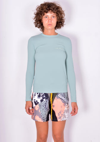 GUACAMOLE 20-1036-GRN RASH LONG SLEEVE TOP PALE-GREEN | DOSHABURI Online Shop