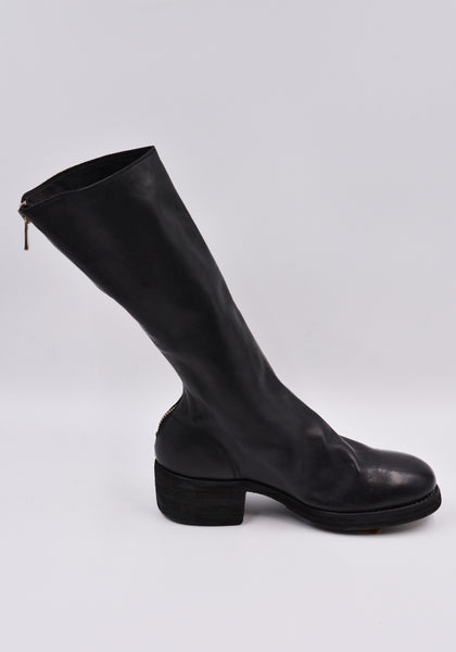 GUIDI 789Z SOFT HORSE FULL GRAIN LEATHER HIGH ZIP BOOTS BLACK | DOSHABURI Online Shop