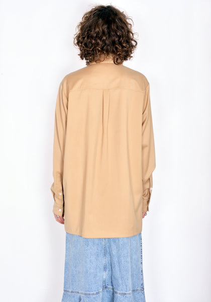 KWAIDAN EDITION AW21WT086W_FW FLUID WOOL SHIRT BEIGE FW21 | DOSHABURI Online Shop