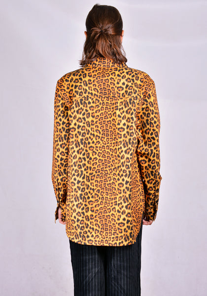 KWAIDAN EDITIONS AW20WT064W-PCD DENIM SHIRT LEOPARD 2020FW | DOSHABURI Online Shop