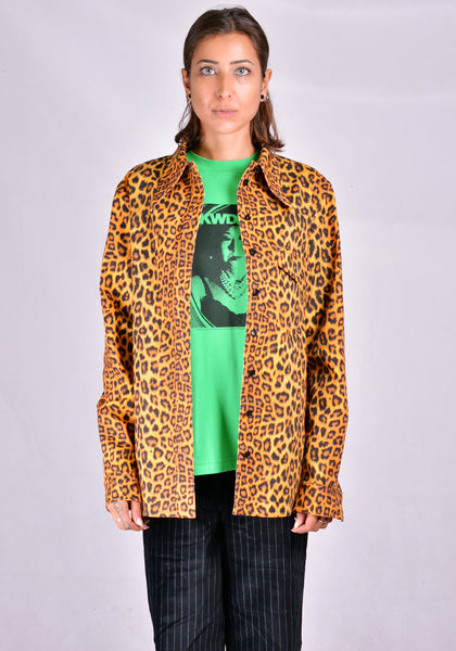 KWAIDAN EDITIONS AW20WT064W-PCD DENIM SHIRT LEOPARD 2020FW | DOSHABURI Online Shop