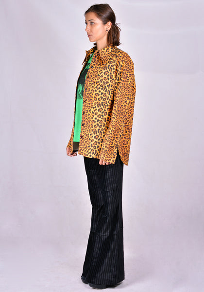 KWAIDAN EDITIONS AW20WT064W-PCD DENIM SHIRT LEOPARD 2020FW | DOSHABURI Online Shop