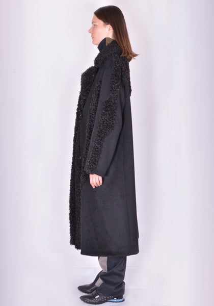 KIKO KOSTADINOV KKWAW21C04 CHARLOTTE DETACHABLE COLLAR COAT BLACK FW21 | DOSHABURI Online Shop