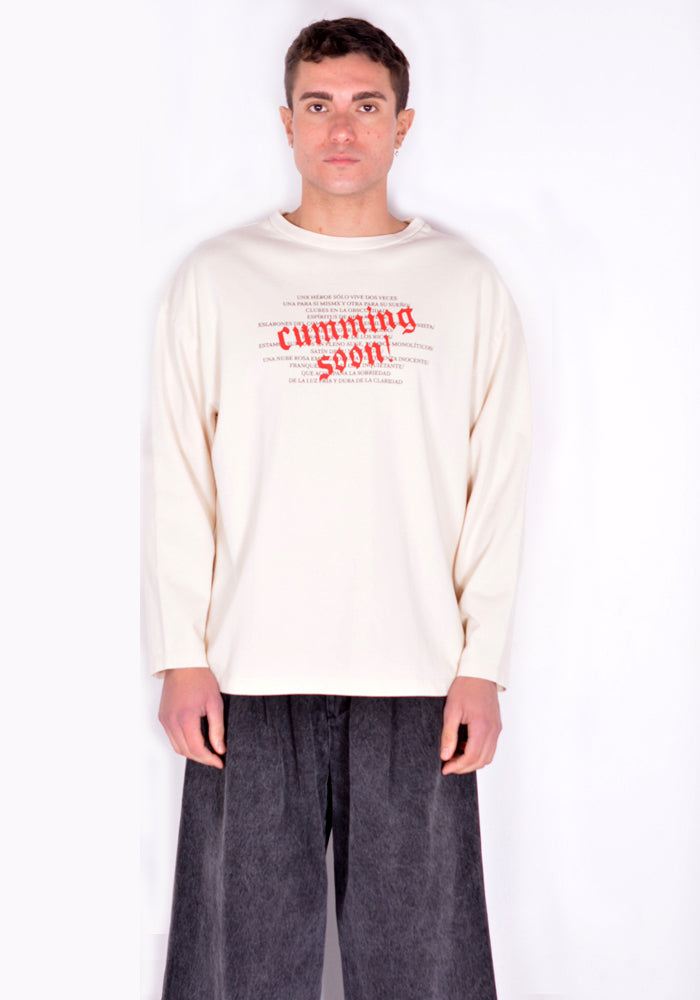 LIBERAL YOUTH MINISTRY LTS4CS CUMMING SOON SWEATERSHIRT CREAM FW21