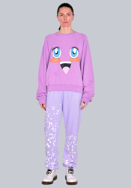 LIBERAL YOUTH MINISTRY LYM01T122 WOMENS EMOJI SWEATSHIT LILAC SS22 | DOSHABURI Online Shop