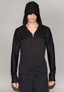 m.a+ by Maurizio Amadei HOODED LONG SLEEVE TEE BLACK-DOSHABURI Shop