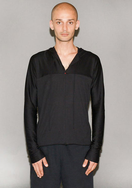 m.a+ by Maurizio Amadei HOODED LONG SLEEVE TEE BLACK-DOSHABURI Shop