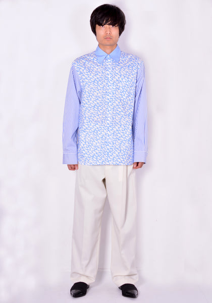 MARNI CUMU0212RR UTC024 Y4482 CLOUDS & STRIPE PRINT SHIRT BLUE/WHITE FW21 | DOSHABURI Online Shop