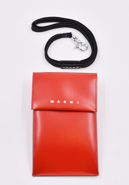 MARNI TEMI0004A0 PHONE CASE RED/BROWN FW21 | DOSHABURI Online Shop