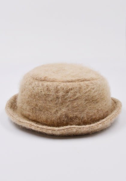 MARNI CLZC0090Q0 BRUSHED WOOL BLEND BUCKET HAT BEIGE FW22 | DOSHABURI Online Shop