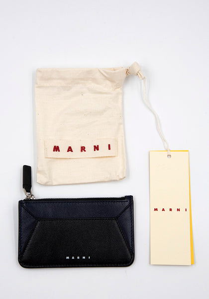 MARNI PFMI0053U0 ZIPPED WALLET BLACK FW22 | DOSHABURI Online Shop