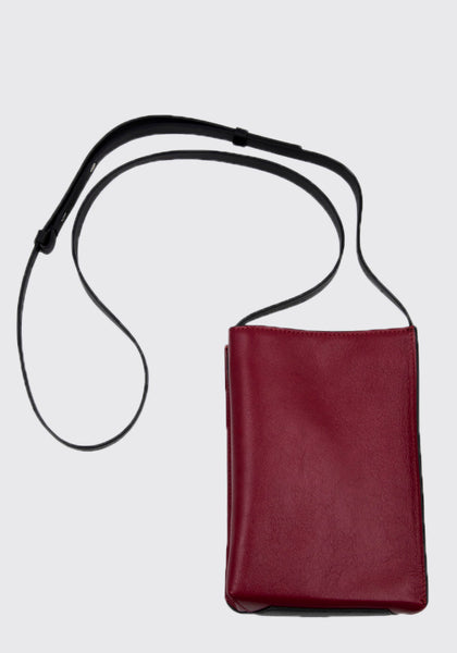 MARNI SBMQ0040Q0 SHOULDER BAG BLACK/DARK RED FW22 | DOSHABURI Online Shop