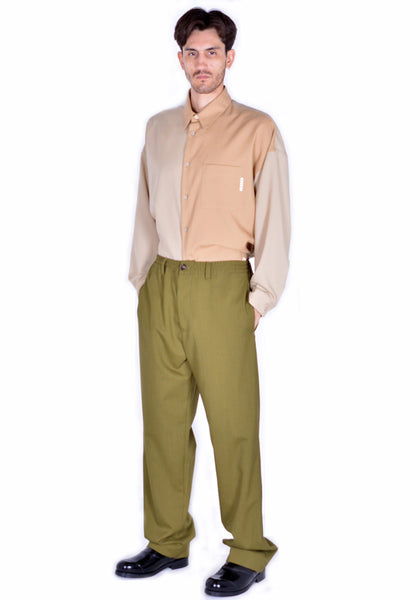 MARNI TROUSERS DUSTY OLIVE SS22 | DOSHABURI Online Shop