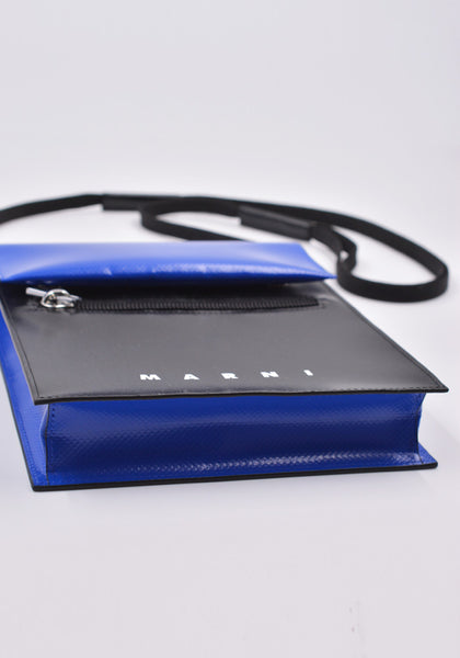 MARNI SBMQ0036A0  SHOPPING BAG BLUE/BLACK 