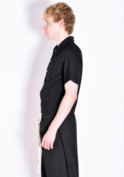 NINAMOUNAH S_07 JOY POLO SHIRT BLACK SS22 | DOSHABURI Online Shop