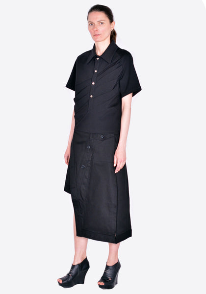 NINAMOUNAH S_07 JOY POLO SHIRT BLACK SS22 | DOSHABURI Online Shop