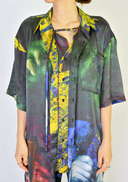 OTTOLINGER SH01L WOVEN OVERSIZED SHIRT LUCIE STAHL PRINT | DOSHABURI Online Shop