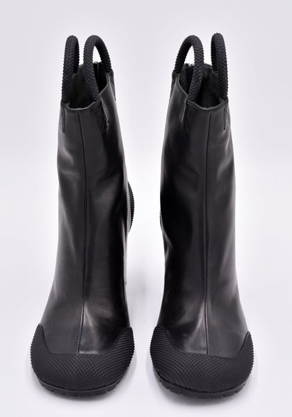 RANDOM IDENTITIES BOOT-01 WORKER LEATHER BOOT BLACK | DOSHABURI Online Shop