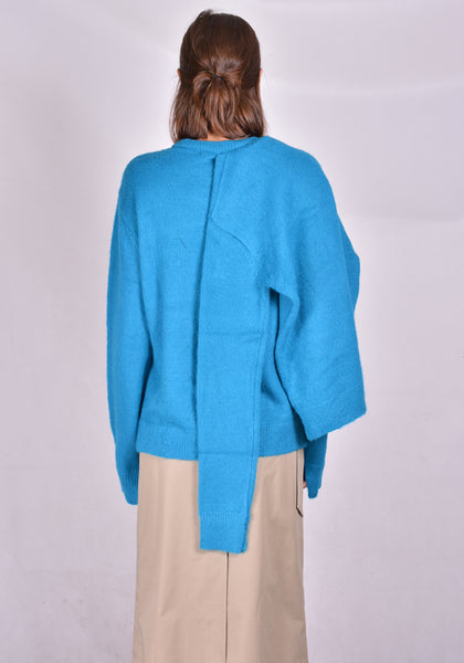 ROKH R3CA20 MH MOHAIR DOUBLE KNIT SWEATER ELECTRIC BLUE FW20 | DOSHABURI Online Shop