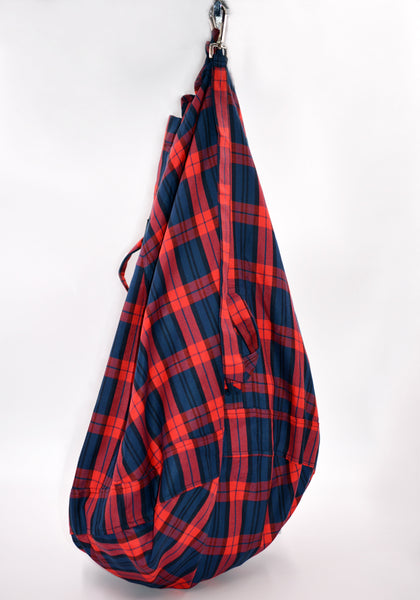 ROKH RA3CA01 AC DUFFLE BAG BLUE/RED TARTAN CHECK 2021SS | DOSHABURI Online Shop