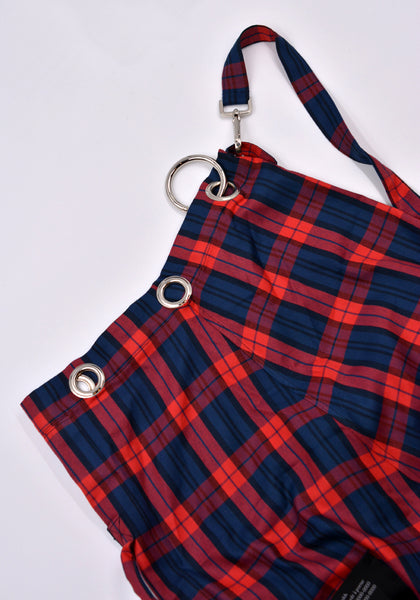 ROKH RA3CA01 AC DUFFLE BAG BLUE/RED TARTAN CHECK 2021SS | DOSHABURI Online Shop