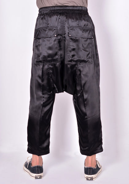 RICK OWENS RU02A5381 O DRAWSTRING CROPPED PANTS BLACK FW21 | DOSHABURI Online Shop