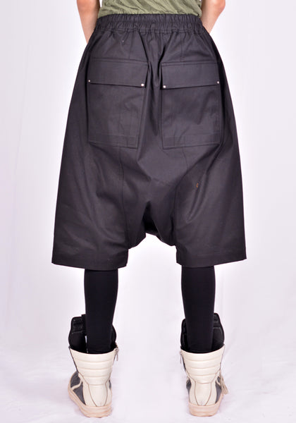 RICK OWENS RU02A5384 TE 09 RICK'S PODS SHORTS BLACK | DOSHABURI Online Shop