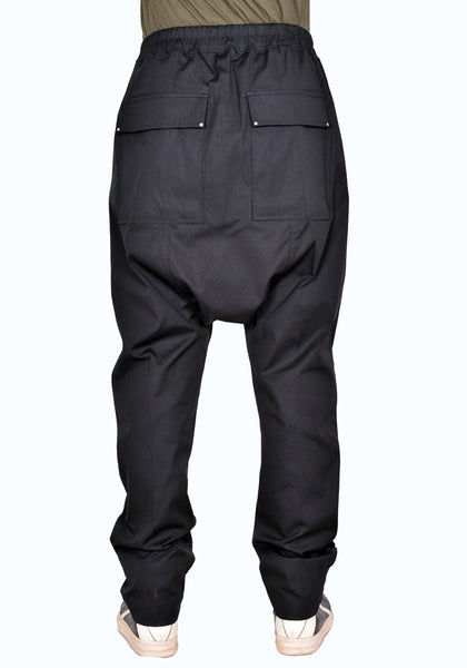 RICK OWENS RU02B2380 TE 09 DRAWSTRING LONG PANTS BLACK FW22 | DOSHABURI Online Shop