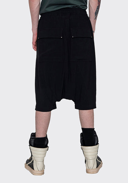 RICK OWENS RU02B2384 HY 09 RICK S PODS SHORTS BLACK FW22 | DOSHABURI Online Shop