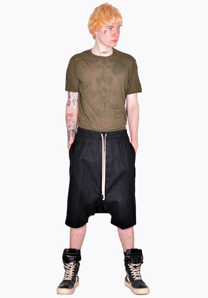 RICK OWENS RICK'S PODS SHORTS COTTON BLEND BLACK FW22 | DOSHABURI oneline shop