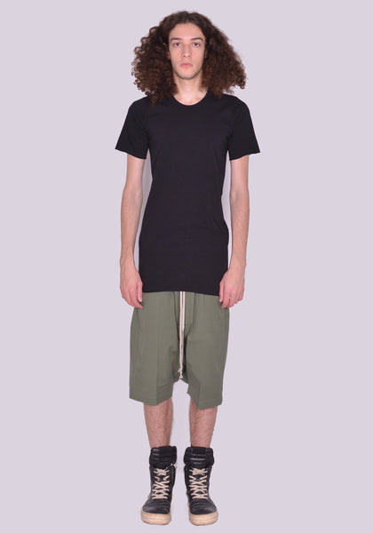 RICK OWENS MEN RU01C4251 JA BASIC SHORT SLEEVE T-SHIRT BLACK SS23 | DOSHABURI Online Shop