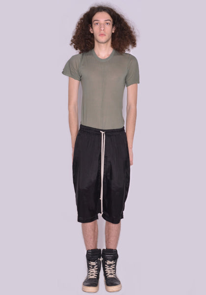 RICK OWENS MEN RU01C4384 J 09 RICK'S PODS SHORTS CUPRO BLACK SS23 | DOSHABURI Online Shop