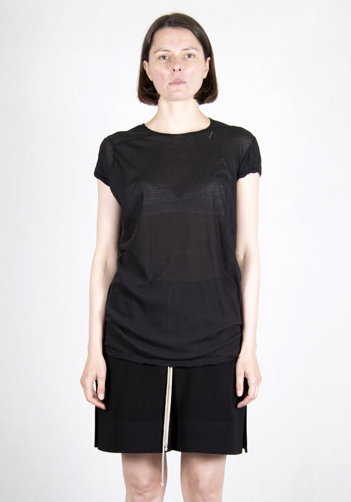 RICK OWENS RP21S3203 UC LEVEL SHORT SLEEVE T-SHIRT BLACK SS21 | DOSHABURI Online Shop