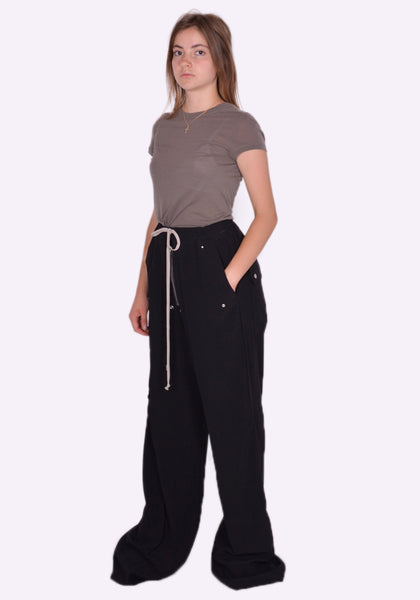 RICK OWENS GETH BELAS DRAWSTRING PANTS BLACK FW22 | DOSHABURI Online Shop