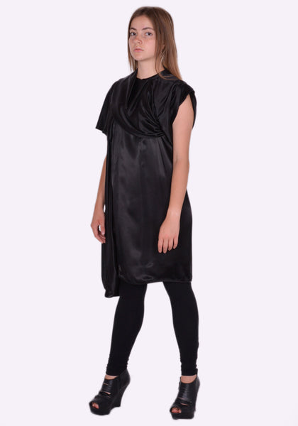 RICK OWENS RP02B6141 O 09 CORNETTO TUNIC DRESS BLACK FW22 | DOSHABURI Online Shop