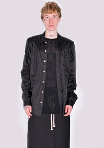 RICK OWENS RR01B1227 JX 09 FOGPOCKET OUTERSHIRT BLACK SS22 | DOSHABURI Online Shop