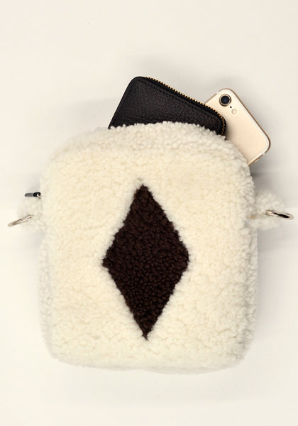 STEFAN COOKE SCAW21BA1 SMALL SHEARLING BAG CREAM/BROWN FW21 | DOSHABURI Online Shop