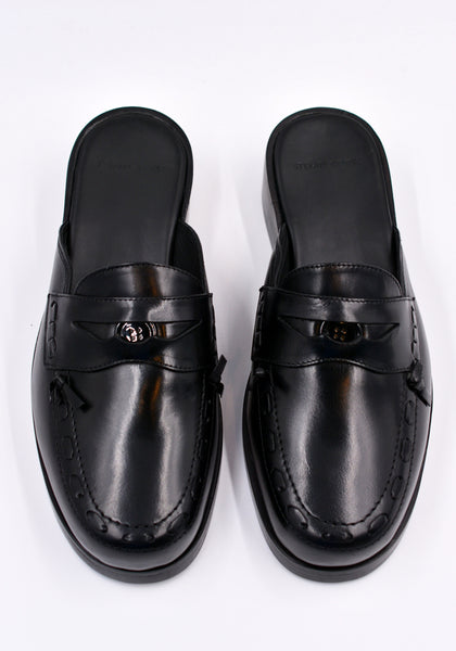 STEFAN COOKE FSTCMMULE0902 LEATHER MULE BLACK | DOSHABURI Online Shop