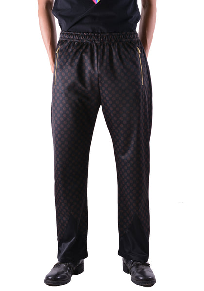 SSS WORLD CORP S20TRACKP3 MONOGRAM WESTERN TRACK PANTS BLACK - DOSHABURI Shop