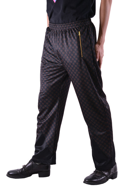 SSS WORLD CORP S20TRACKP3 MONOGRAM WESTERN TRACK PANTS BLACK - DOSHABURI Shop