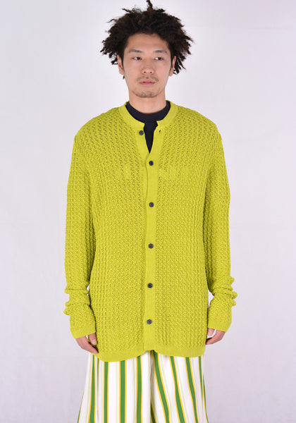 SUNNEI S01 KNIT CARDIGAN LIGHT GREEN - DOSHABURI Shop