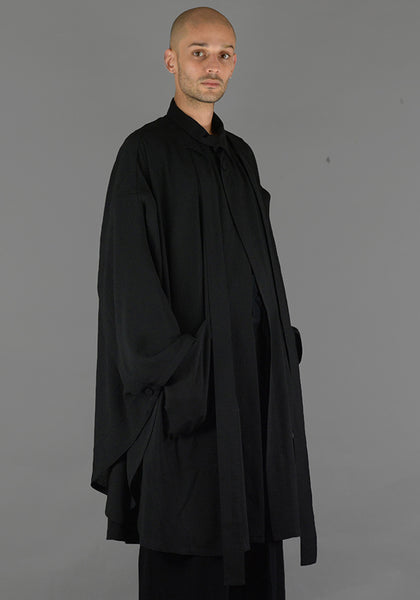 TAC:TAC TA91 FA021 PONCHO COAT BLACK - DOSHABURI Shop