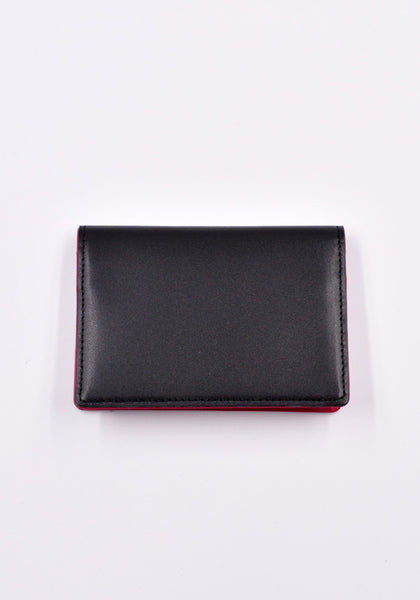 YOHJI YAMAMOTO DISCORD DD-A07-705 LEATHER CARD HOLDER BLACK/PINK | DOSAHBURI Online Shop